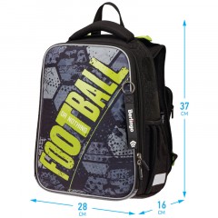 Ранец Berlingo Expert "Football or nothing" 37*28*16см, 2 отделения, 2 кармана, анатомическая спинка - фото 2