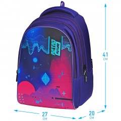 Рюкзак Berlingo inStyle "Retro Future" 41*27*20см, 3 отделения, 1 карман, эргономичная спинка Рюкзак Berlingo inStyle "Retro Future" 41*27*20см, 3 отделения, 1 карман, эргономичная спинка - фото 2