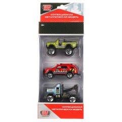 Набор игрушечных машин Технопарк "Городской микс", 3шт., металл., 7,5см