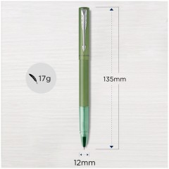 Ручка-роллер Parker "Vector XL Green" черная, 0,8мм, подарочная упаковка Ручка-роллер Parker "Vector XL Green" черная, 0,8мм, подарочная упаковка - фото 2