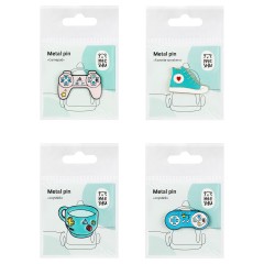 Набор металлических значков MESHU "Gamer's set", эмаль, 4шт - фото 9
