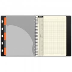Бизнес-тетрадь А4+, 80л., Berlingo "Steel&Style Pro", клетка, на гребне, 80г/м2, перфорация, разделители, линейка, закладка, черная Бизнес-тетрадь А4+, 80л., Berlingo "Steel&Style Pro", клетка, на гребне, 80г/м2, перфорация, разделители, линейка, закладка, черная - фото 2