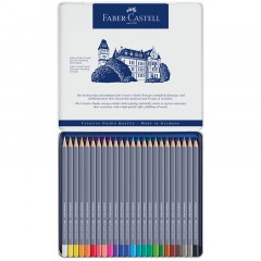 Карандаши акварельные художественные Faber-Castell "Goldfaber Aqua", 24цв., метал. коробка Карандаши акварельные художественные Faber-Castell "Goldfaber Aqua", 24цв., метал. коробка - фото 2