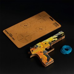 Пистолет деревянный ТРИ СОВЫ Desert Eagle, "Якудза", подложка ХДФ с европодвесом, термоусадка Пистолет деревянный ТРИ СОВЫ Desert Eagle, "Якудза", подложка ХДФ с европодвесом, термоусадка - фото 4