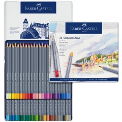 Карандаши акварельные художественные Faber-Castell "Goldfaber Aqua", 48цв., метал. коробка Карандаши акварельные художественные Faber-Castell "Goldfaber Aqua", 48цв., метал. коробка - фото 3