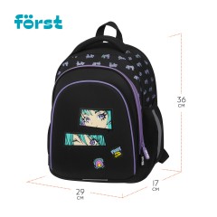 Ранец F?rst F-Base "Fancy" 36*29*17см, 3 отделения, 2 кармана, анатомическая спинка - фото 2