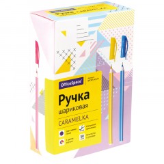 Ручка шариковая OfficeSpace "Caramelka" синяя, 0,6мм, на масляной основе, штрих-код - фото 4
