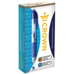 Ручка гелевая автомат. CROWN AJ-5000R 0,7мм. Автомат. рез. манж. син Ручка гелевая автомат. CROWN AJ-5000R 0,7мм. Автомат. рез. манж. син - фото 4