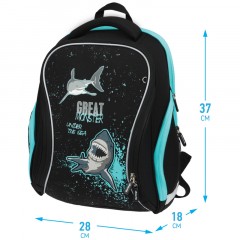 Ранец Berlingo Nova "Sea monster" 37*28*18см, 2 отделения, 2 кармана, анатомическая спинка Ранец Berlingo Nova "Sea monster" 37*28*18см, 2 отделения, 2 кармана, анатомическая спинка - фото 2