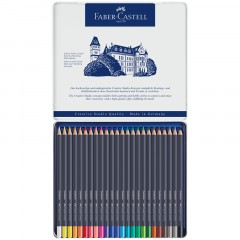 Карандаши цветные Faber-Castell "Goldfaber", 24цв., круглые, заточен., метал. коробка Карандаши цветные Faber-Castell "Goldfaber", 24цв., круглые, заточен., метал. коробка - фото 2