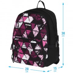 Рюкзак Berlingo Light "Black triangles" 39,5*28*16см, 2 отделения, 3 кармана, уплотненная спинка Рюкзак Berlingo Light "Black triangles" 39,5*28*16см, 2 отделения, 3 кармана, уплотненная спинка - фото 2