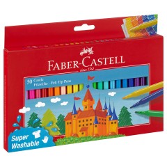 Фломастеры Faber-Castell "Замок", 50цв., смываемые, картон, европодвес Фломастеры Faber-Castell "Замок", 50цв., смываемые, картон, европодвес - фото 9