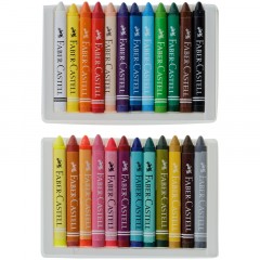 Мелки восковые Faber-Castell, 24цв., трехгранные, картонная упаковка Мелки восковые Faber-Castell, 24цв., трехгранные, картонная упаковка - фото 2