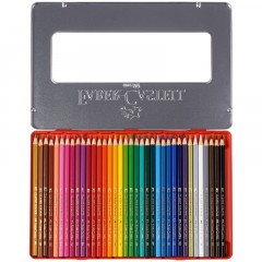 Карандаши цветные Faber-Castell "Замок", 36цв., шестигр., заточ., метал. кор. Карандаши цветные Faber-Castell "Замок", 36цв., шестигр., заточ., метал. кор. - фото 3