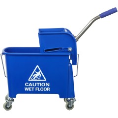 Тележка уборочная-ведро OfficeClean Professional, 2 секции, 20л, прямоугол., механич. отжим, синяя Тележка уборочная-ведро OfficeClean Professional, 2 секции, 20л, прямоугол., механич. отжим, синяя - фото 2