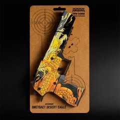Пистолет деревянный ТРИ СОВЫ Desert Eagle, "Якудза", подложка ХДФ с европодвесом, термоусадка Пистолет деревянный ТРИ СОВЫ Desert Eagle, "Якудза", подложка ХДФ с европодвесом, термоусадка - фото 2