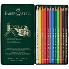 Карандаши цветные художественные Faber-Castell "Polychromos", 12цв., заточен., метал. коробка Карандаши цветные художественные Faber-Castell "Polychromos", 12цв., заточен., метал. коробка - фото 3