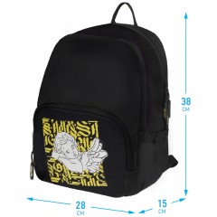 Рюкзак Berlingo Light "Angel black" 39,5*28*16см, 2 отделения, 3 кармана, уплотненная спинка Рюкзак Berlingo Light "Angel black" 39,5*28*16см, 2 отделения, 3 кармана, уплотненная спинка - фото 2