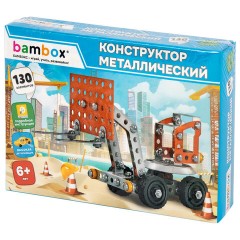 Конструктор металлический "Погрузчик", цветной, с подвижными деталями, 130 элементов, BAMBOX (БАМБОКС), 667033 - фото 9
