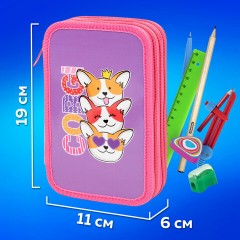 Пенал ПИФАГОР, 3 отделения, ламинированный картон, 19х11 см, "Corgi queen", 272250 Пенал ПИФАГОР, 3 отделения, ламинированный картон, 19х11 см, "Corgi queen", 272250 - фото 11