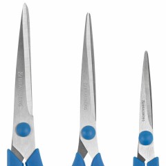 Ножницы BRAUBERG "UNIVERSAL" 3 шт. (140, 170, 210 мм), черно-синие ручки, ВЫГОДНАЯ УПАКОВКА, 272978 Ножницы BRAUBERG "UNIVERSAL" 3 шт. (140, 170, 210 мм), черно-синие ручки, ВЫГОДНАЯ УПАКОВКА, 272978 - фото 4