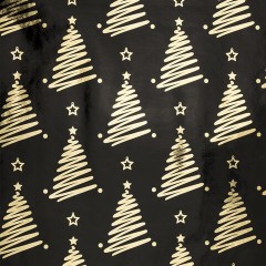 Бумага упаковочная новогодняя НАБОР 3 шт. "Black&Gold", С ЭФФЕКТАМИ, 70х100 см, ЗОЛОТАЯ СКАЗКА, 592190 - фото 8