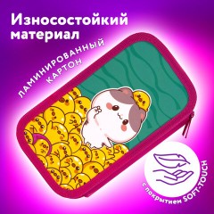 Пенал ЮНЛАНДИЯ, 3 отделения, картон с эффектом soft-touch, 19х11 см, "Duck tales", 273500 - фото 10