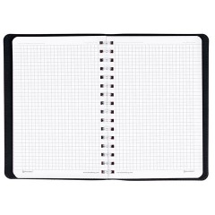 Бизнес-тетрадь на гребне А5 148x218 мм, BRAUBERG "Office PRO", под кожу, клетка, 80 л., чёрная, 111046 - фото 12