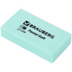 Ластики BRAUBERG PASTEL SOFT НАБОР 6 шт., размер ластика 45х25х10 мм, экологичный ПВХ, 271340 - фото 7