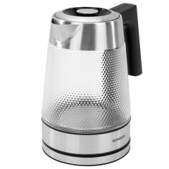 Чайник электрический с терморегулятором SONNEN KT-1809D, 1,8 л, 2200 Вт, 5 цветов подсветки, 5 температур, стекло текстура ромб, 455141 - фото 3