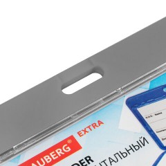Бейдж горизонтальный (54х85 мм), ДВУСТОРОННИЙ, серый, ЗАЩИТА ОТ ВЛАГИ И ПЫЛИ, BRAUBERG EXTRA, 238810 - фото 6