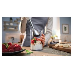 Блендер погружной BOSCH MSM4W210, 600 Вт, 1 скорость, 1 насадка, стакан, белый - фото 10