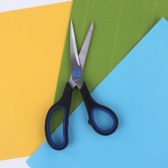 Ножницы BRAUBERG "Soft Grip", 190 мм, черно-синие, резиновые вставки, 3-х сторонняя заточка, 230762 - фото 11