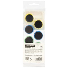 Магниты МОЩНЫЕ 30 мм, НАБОР 8 шт., ассорти, BRAUBERG "SUPER", 237479 - фото 3