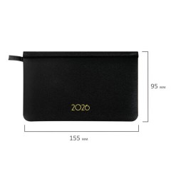 Еженедельник датированный 2026, МАЛЫЙ ФОРМАТ 95х155 мм, А6, BRAUBERG "Select", балакрон, черный, 117193 - фото 2