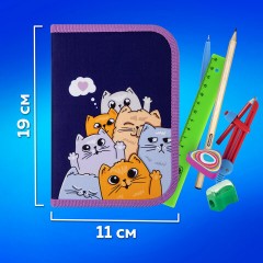 Пенал ПИФАГОР, 1 отделение, 1 откидная планка, полиэстер, 19х13 см, "Cats greetings", 272291 Пенал ПИФАГОР, 1 отделение, 1 откидная планка, полиэстер, 19х13 см, "Cats greetings", 272291 - фото 12