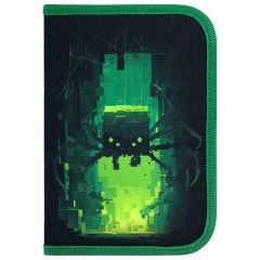 Пенал BRAUBERG, 1 отделение, 2 откидные планки, полиэстер, 21х14 см, "Digital spider", 273528 - фото 2