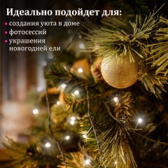 Электрогирлянда-нить комнатная "Стандарт" 10 м, 100 LED, холодный белый свет, 220 V, контроллер, ЗОЛОТАЯ СКАЗКА, 591347 Электрогирлянда-нить комнатная "Стандарт" 10 м, 100 LED, холодный белый свет, 220 V, контроллер, ЗОЛОТАЯ СКАЗКА, 591347 - фото 8