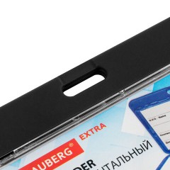 Бейдж горизонтальный (54х85 мм), ДВУСТОРОННИЙ, черный, ЗАЩИТА ОТ ВЛАГИ И ПЫЛИ, BRAUBERG EXTRA, 238812 - фото 6