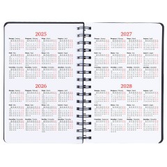 Ежедневник недатированный, А5, 135х210 мм, BRAUBERG "Felt", на гребне, войлок, застежка на кнопке, 160 л., черный, 117132 - фото 8