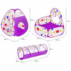 Детская игровая палатка-лабиринт с тоннелем и сухим бассейном, 90x190x270 см, BRAUBERG KIDS, 665172 - фото 16
