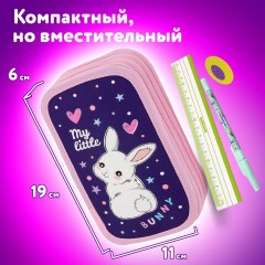 Пенал ЮНЛАНДИЯ, 3 отделения, картон с эффектом soft-touch, 19х11 см, "Fluffy tail", 272265 Пенал ЮНЛАНДИЯ, 3 отделения, картон с эффектом soft-touch, 19х11 см, "Fluffy tail", 272265 - фото 11