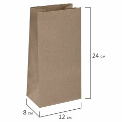 Крафт-пакет бумажный 12х8х24 см, КОМПЛЕКТ 100 шт., плотность 90 г/м2, LAIMA ECO CRAFT, 609682 Крафт-пакет бумажный 12х8х24 см, КОМПЛЕКТ 100 шт., плотность 90 г/м2, LAIMA ECO CRAFT, 609682 - фото 5