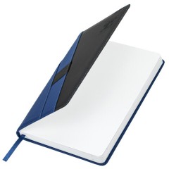 Ежедневник датированный 2027, А5, 138х213 мм, BRAUBERG "Swirl", под кожу, держатель для ручки, синий/черный, 118048 - фото 3