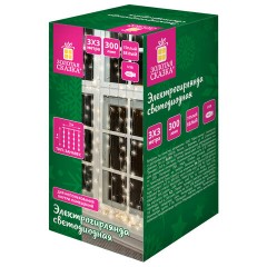 Электрогирлянда-занавес комнатная вид: "Штора", 3х3 м, 300 LED, тёплый белый, USB, ЗОЛОТАЯ СКАЗКА, 592556 - фото 10