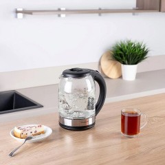 Чайник SCARLETT SC-EK27G10, 1,7 л, 1800 Вт, закрытый нагревательный элемент, стекло, черный Чайник SCARLETT SC-EK27G10, 1,7 л, 1800 Вт, закрытый нагревательный элемент, стекло, черный - фото 5
