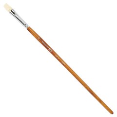 Кисть художественная профессиональная BRAUBERG ART CLASSIC, щетина, плоская, № 12, длинная ручка, 200718 - фото 2