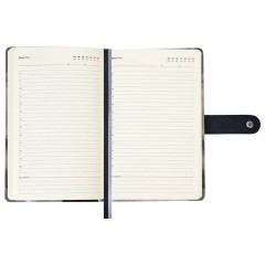 Ежедневник недатированный А5 138х213 мм BRAUBERG "Nebula", под кожу, застежка, 160 л., черный, 116235 - фото 5