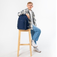 Рюкзак BRAUBERG INTENT, 2 отделения, 4 кармана, "Navy blue", 39х27х14 см, 273113 Рюкзак BRAUBERG INTENT, 2 отделения, 4 кармана, "Navy blue", 39х27х14 см, 273113 - фото 8