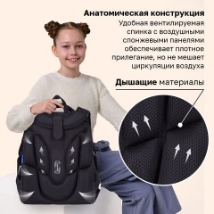 Ранец BRAUBERG LUMINOUS, 2 отделения, с брелоком, "Лапки", СВЕТЯЩИЙСЯ РИСУНОК, 38х29х16 см, 271366 - фото 17